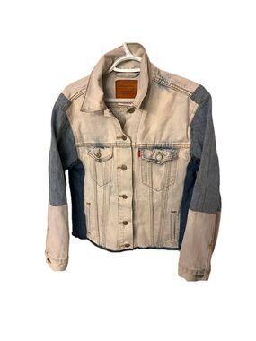 Levi’s Big E premium patchwork jacket size medium distressed hem